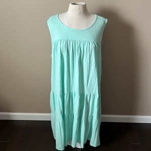 NWT plus size Caslon mint green sleeveless cotton maxi dress w/pockets sz XXL